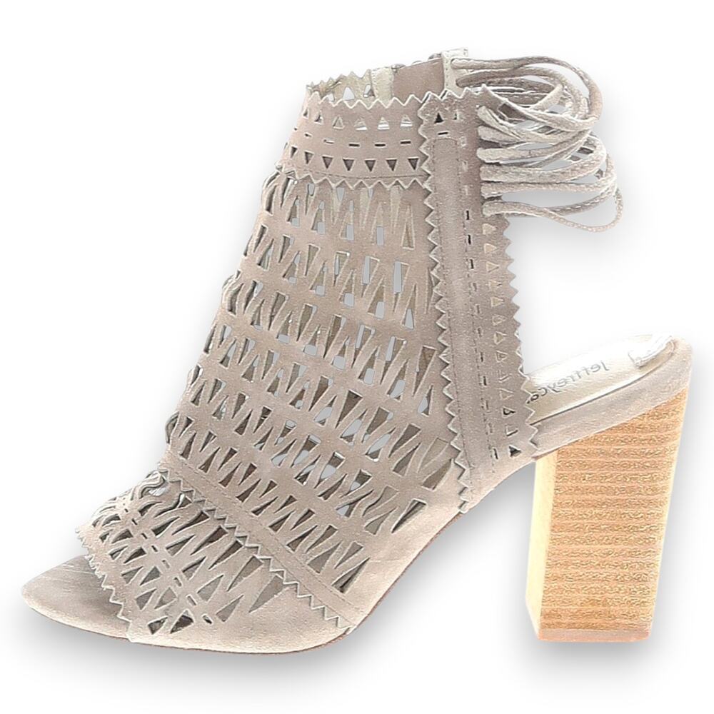 Jeffrey Campbell Ottawa Cutout Peep-Toe Shooties Gray – Size 8.5‎